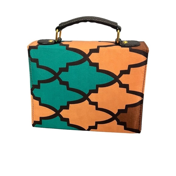 NEW Ankara African Print Multicolored Convertible Crossbody Purse /Handbag - Picture 4 of 8